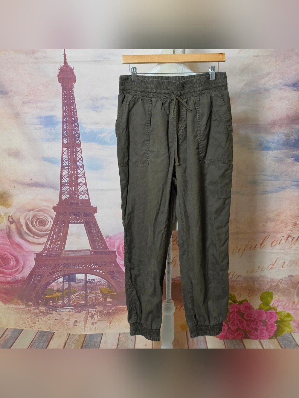 a new day Olive Drawstring Jogger Pants Sz M